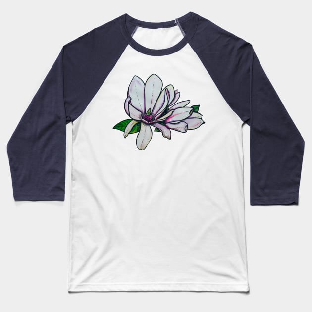 Magnolia Magic Baseball T-Shirt by Kirsty Topps